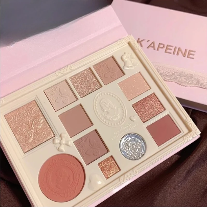 أنماط الدانتيل لامع ماتي عينيه طقم مكياج بريق لامعة الصباغ ظلال العيون طويلة الأمد ماكياج التجميل عارية ماكياج الفن