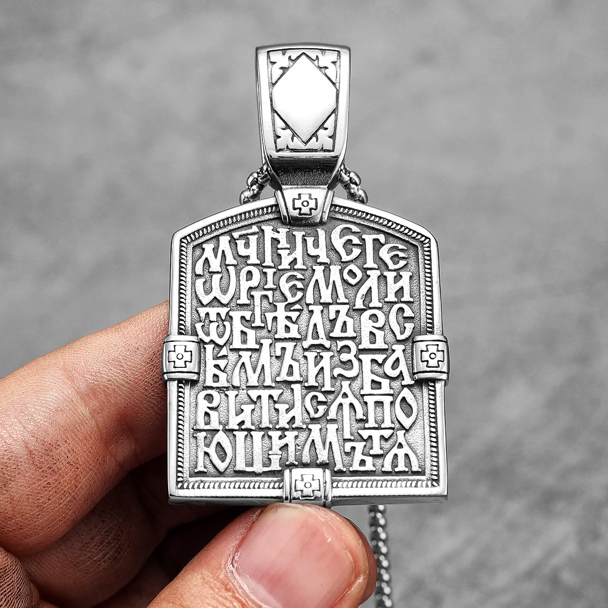 Fairy Tale St George Slaying Dragon Stainless Steel Men Women Necklaces Pendants Chain Punk Jewelry Creativity Gift Wholesale