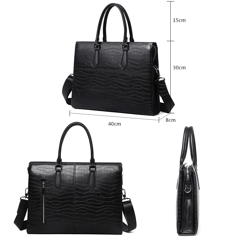 أعلى جودة الرجال حقيبة طبقة الرأس جلد البقر حقيبة جلد طبيعي مكتب الرجال حقيبة يد حمل الحقائب كمبيوتر محمول A4 محفظة أكياس