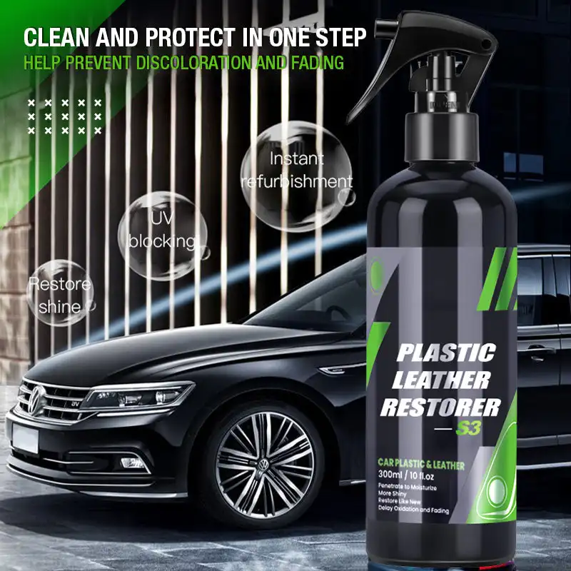 300/ml s3 Auto Kunststoff Restaurator Politur für Innen außen verkleidung langlebiges Reinigungs mittel hydrophobe Beschichtung Kunststoff