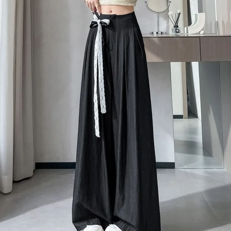 Damesbroeken Hoge taille Chique en elegant G Klassieke trends 2025, geheel medium vintage broeken, outfits Xxl damesbroeken met wijde pijpen