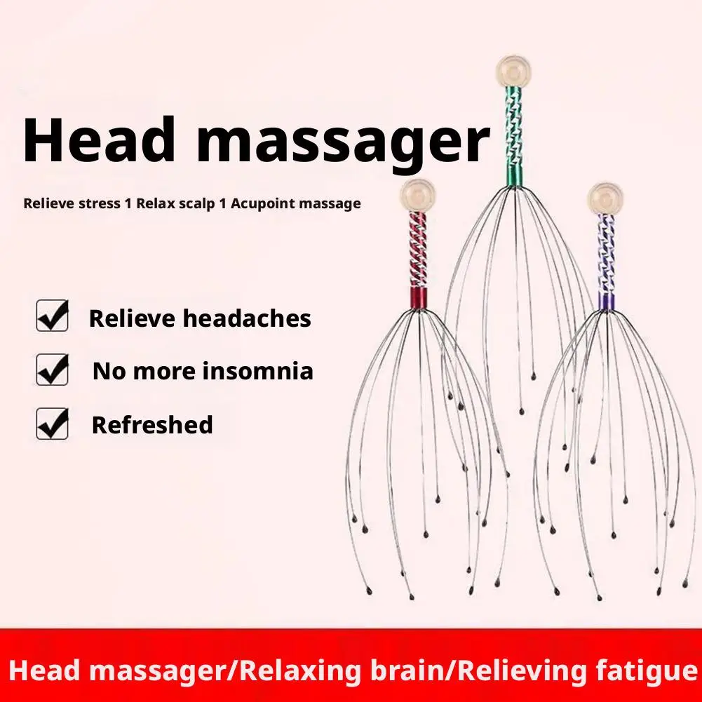 Kopfmassagegerät Kopfhautmassagegerät - Oktopus-Entspannungswerkzeug zur Spannungslinderung, Stressreduktion & Tiefenmassage der Kopfhaut – Detail 8