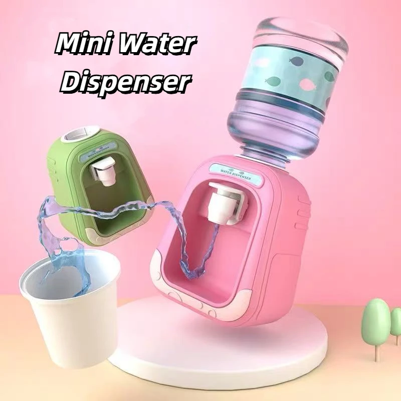 1PC Mini Water Dispenser for Children Kids Gift Cute Cold/Warm Water Juice Milk Drinking Fountain Simulation Cartoon Kitchen Toy