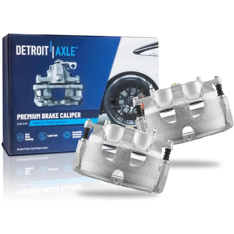 

Detroit Axle - 2pc Front Brake Calipers for 2012-2020 F-150, 2011-2013 2015-2017 Lobo, Disc Brake Calipers with Brackets 2016 R
