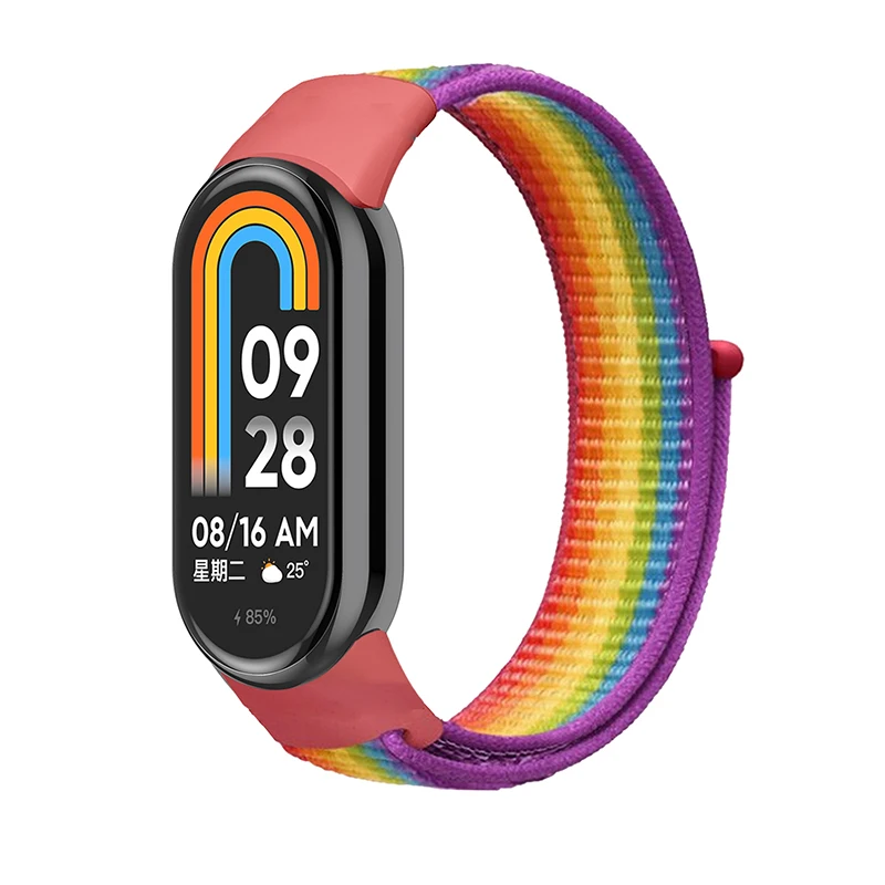 Nylon Loop Strap Voor Xiaomi Mi Band 10 9 8 NFC SmartWatch Polsband Correa Vervanging Sport Pulsera voor Miband 8 9 10 Armband