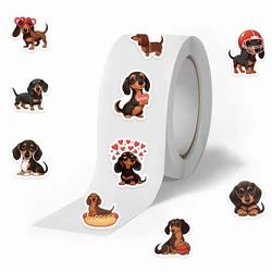 500pcs simpatici adesivi per cuccioli di salsiccia per bambini giocattoli Cartoon Dogs decalcomanie per la ricompensa scolastica studenti insegnanti etichette adesive per Laptop