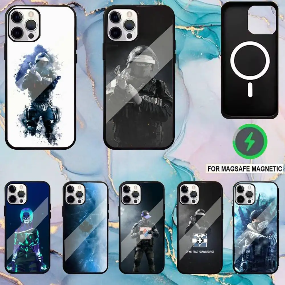 

Ice R6 Rainbows Phone Case For iPhone17,16,15,14,13,12,11 Plus,Pro Max Magnetic Magsafe Wireless Charging