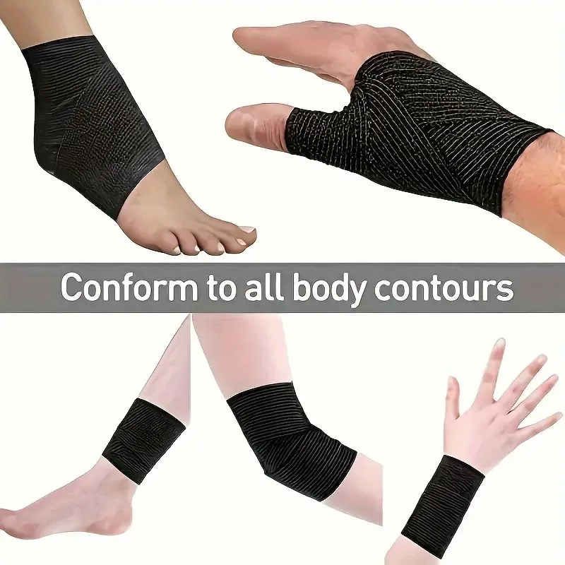 6/12/24 Rolls Elastic Self Adhesive Bandage Wrap Breathable Flexible Fabric Non Woven Cohesive Bandage Medical First Aid Tape image 6