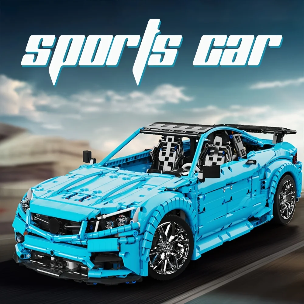 Technic 4129pcs sportwagen bouwstenen set, gedetailleerd ABS plastic model, speelgoedvoertuigmodel desktop display, kerstcadeaus