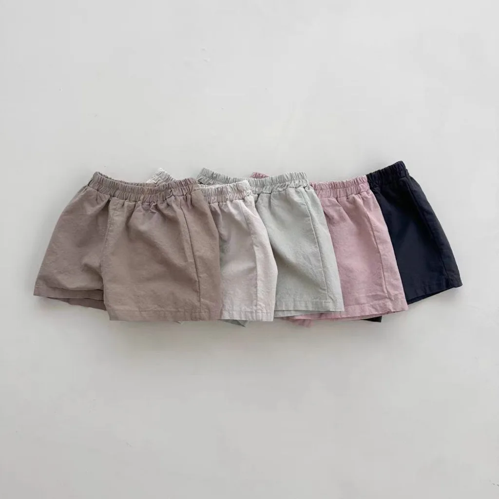 Baby Clothing Shorts Summer Cotton Elastic Pants for Boys and Girls 2024 Breathable Fashion Casual Simple Kids Cute Shorts