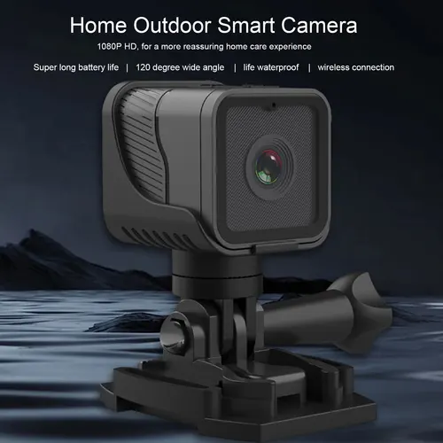 Imagen 1 del producto Cámara de bicicleta con soporte para tarjeta de 256GB, 1080P, gran angular de 120 grados, grabación en bucle antivibración, compacta para ciclismo