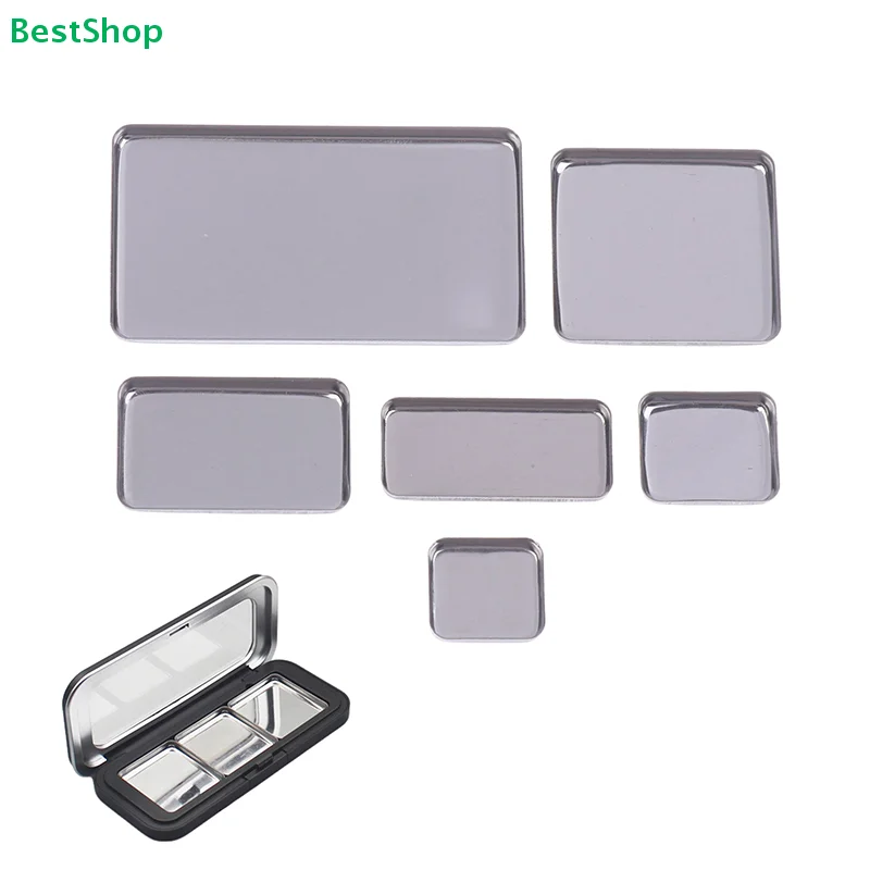 〔Y〕5/10pcs Empty Eyeshadow Tin Pans Makeup Palettes Empty Square Palette Iron Cases Pans For Powder