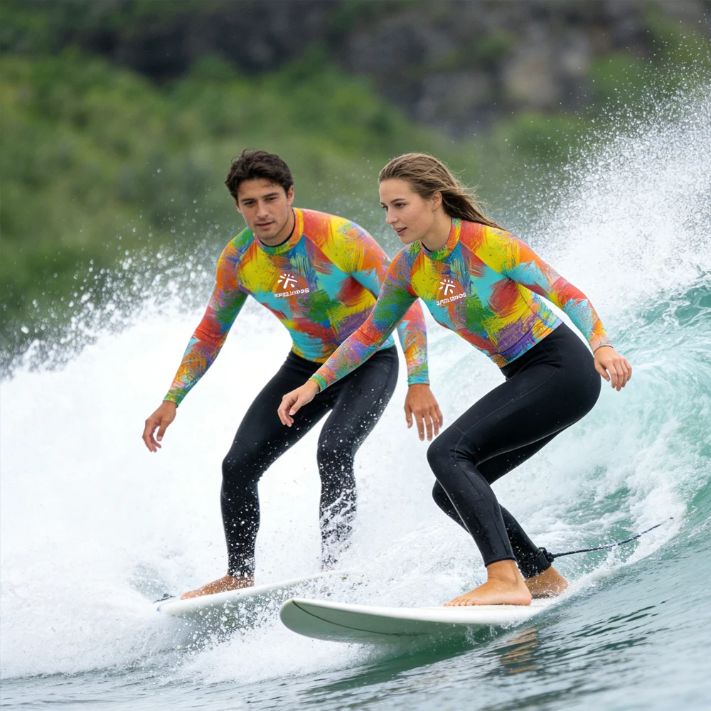 

High Quality Men and Women Quick Dry Surfing Rash Guard Lightweight Breathable Moisture Wicking Surfing Shirt for Water Sports