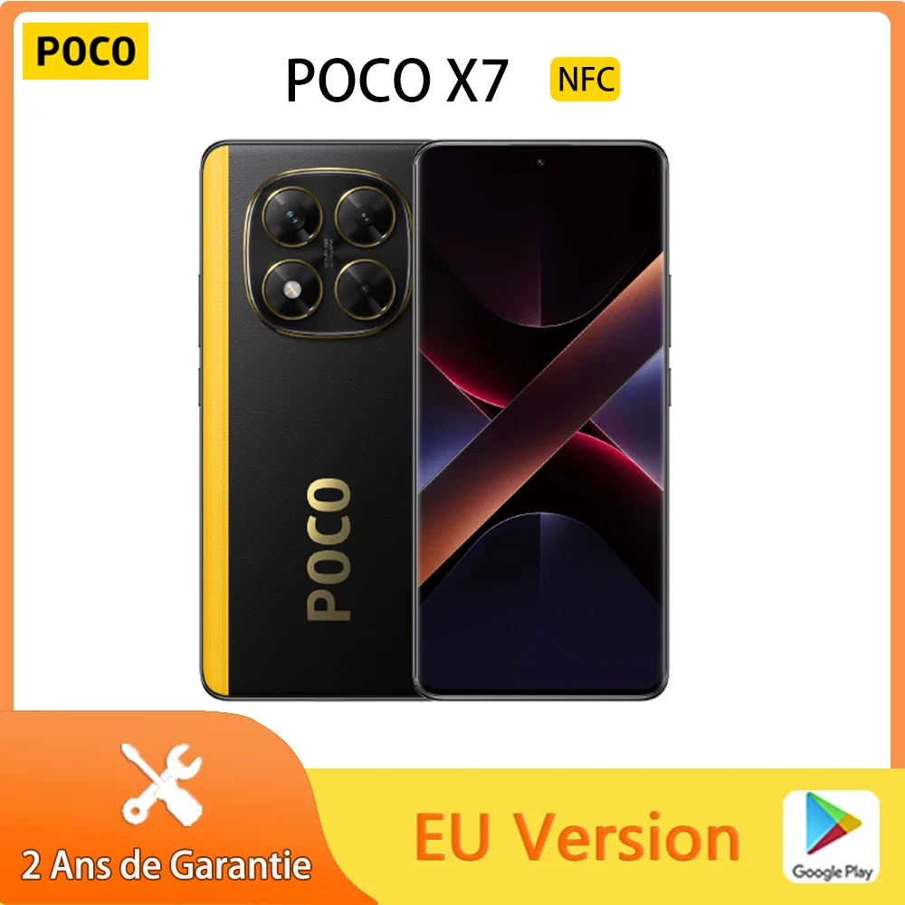 POCO X7 5G, NFC, Dimensity 7300-Ultra, 1.5K and 120 Hz AMOLED CrystalRes Screen, 50 MP main camera with OIS, IP68 water resistant, 5110 mAh battery