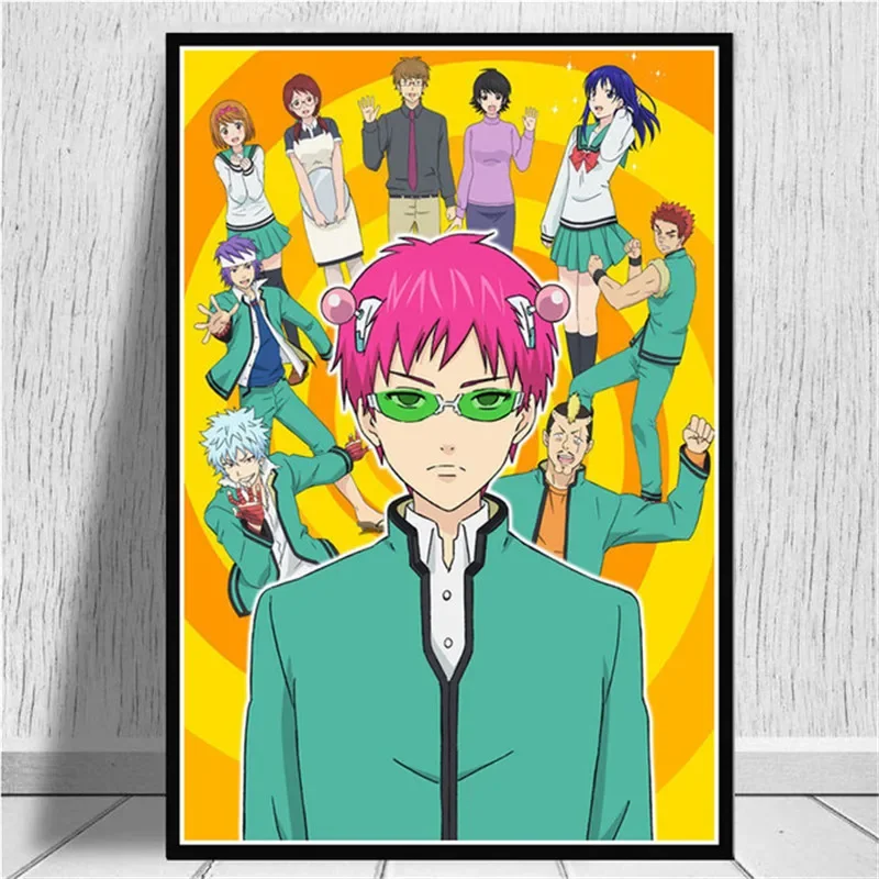 HD Prints Home Decor Saiki Kusuo No Psi Nan Canvas Poster Painting Wall Art Modular Japanese Anime Picture Frame For Living Room