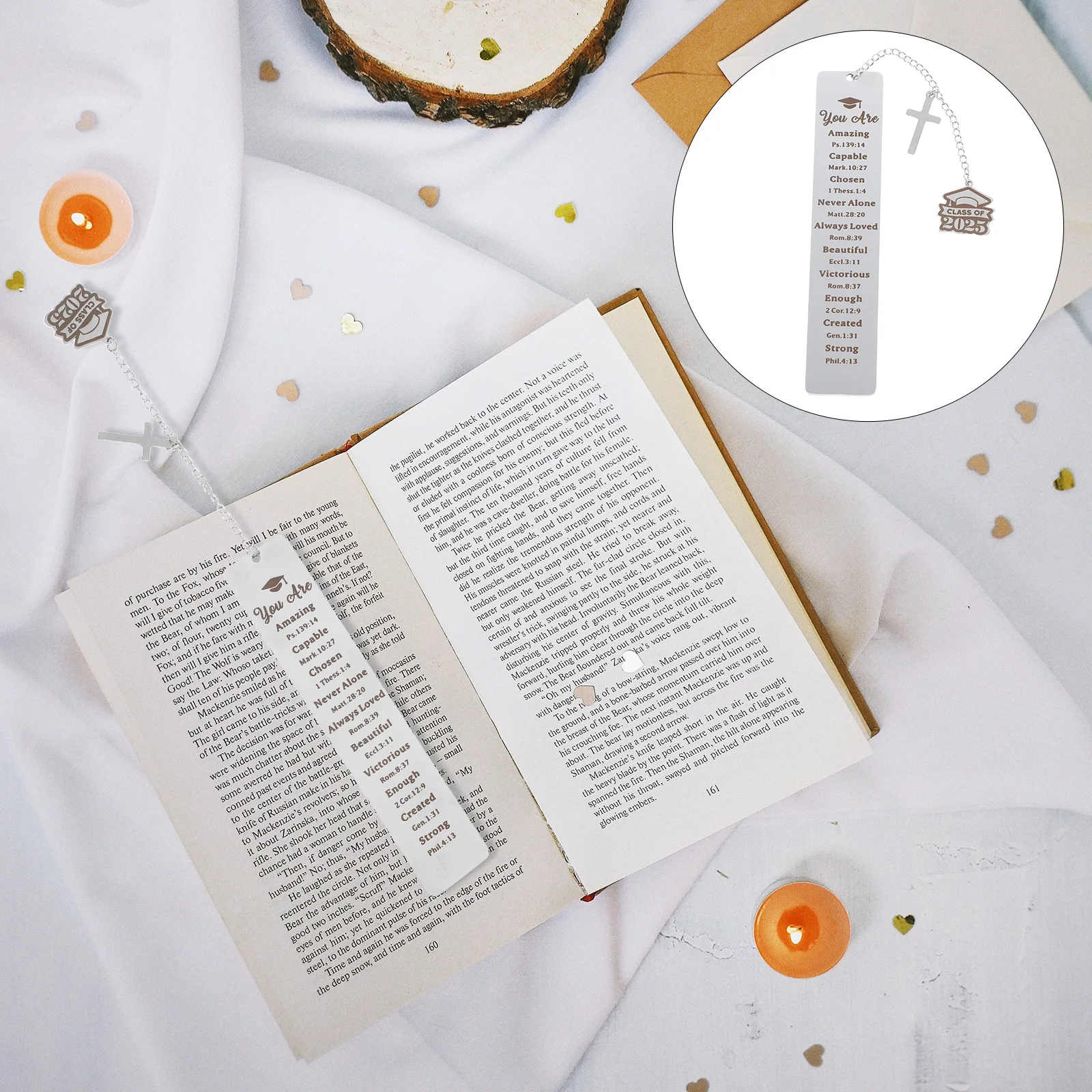 ステンレス鋼卒業しおりエレガントな教師感謝ギフトキャップクラフトしおり装飾教室すべてのため