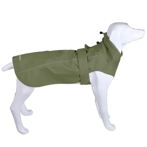 Impermeable para Perros con Tira Reflectante, Chaqueta Impermeable Ajustable y Transpirable con Orificio para Correa