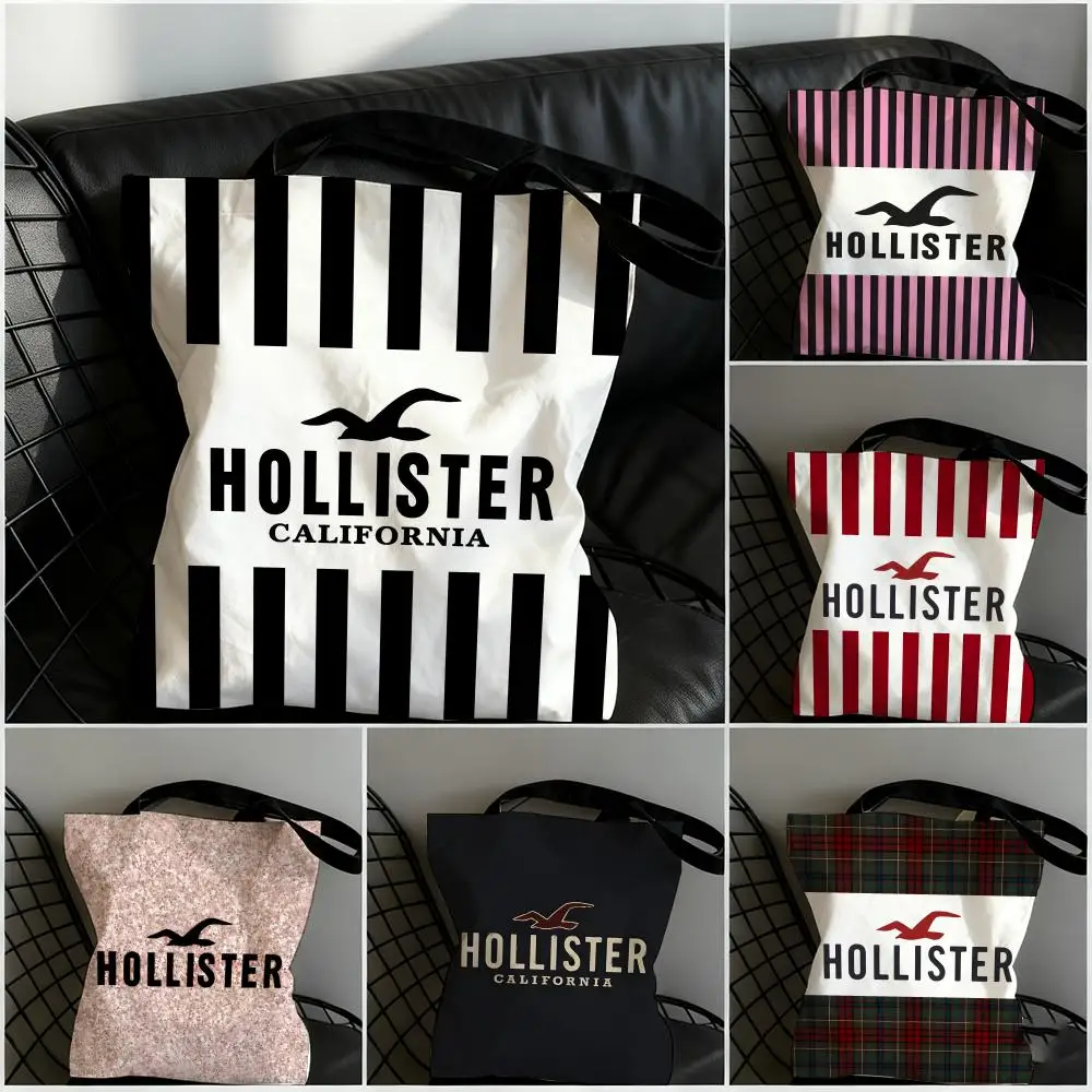 Bolsas de armazenamento da marca FASHION H-Hollister, bolsa de lona de grande capacidade para estudantes do sexo feminino, para guardar livros, bolsa para mamãe