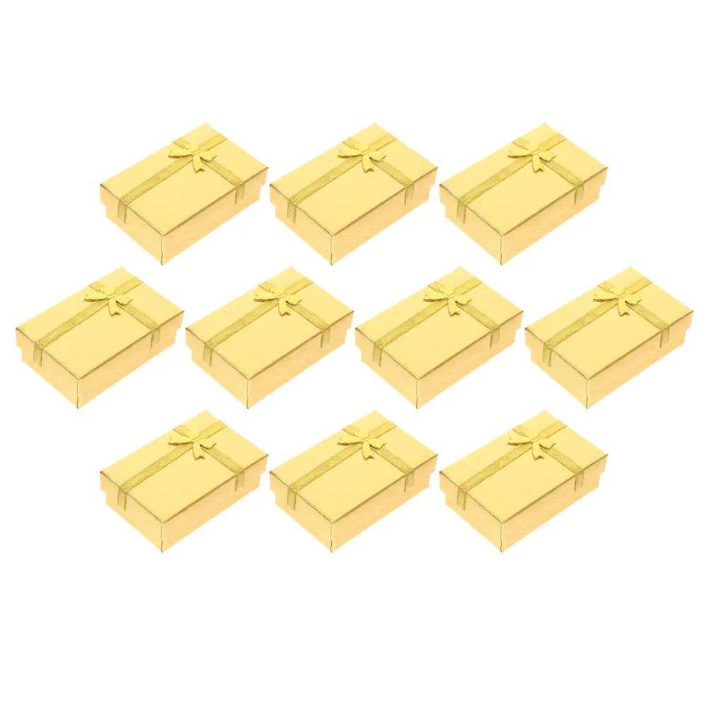 

10 Pcs Jewelry Box Gifts Christmas Ribbons Bracelet Packaging Cardboard Boxes Bag Storage