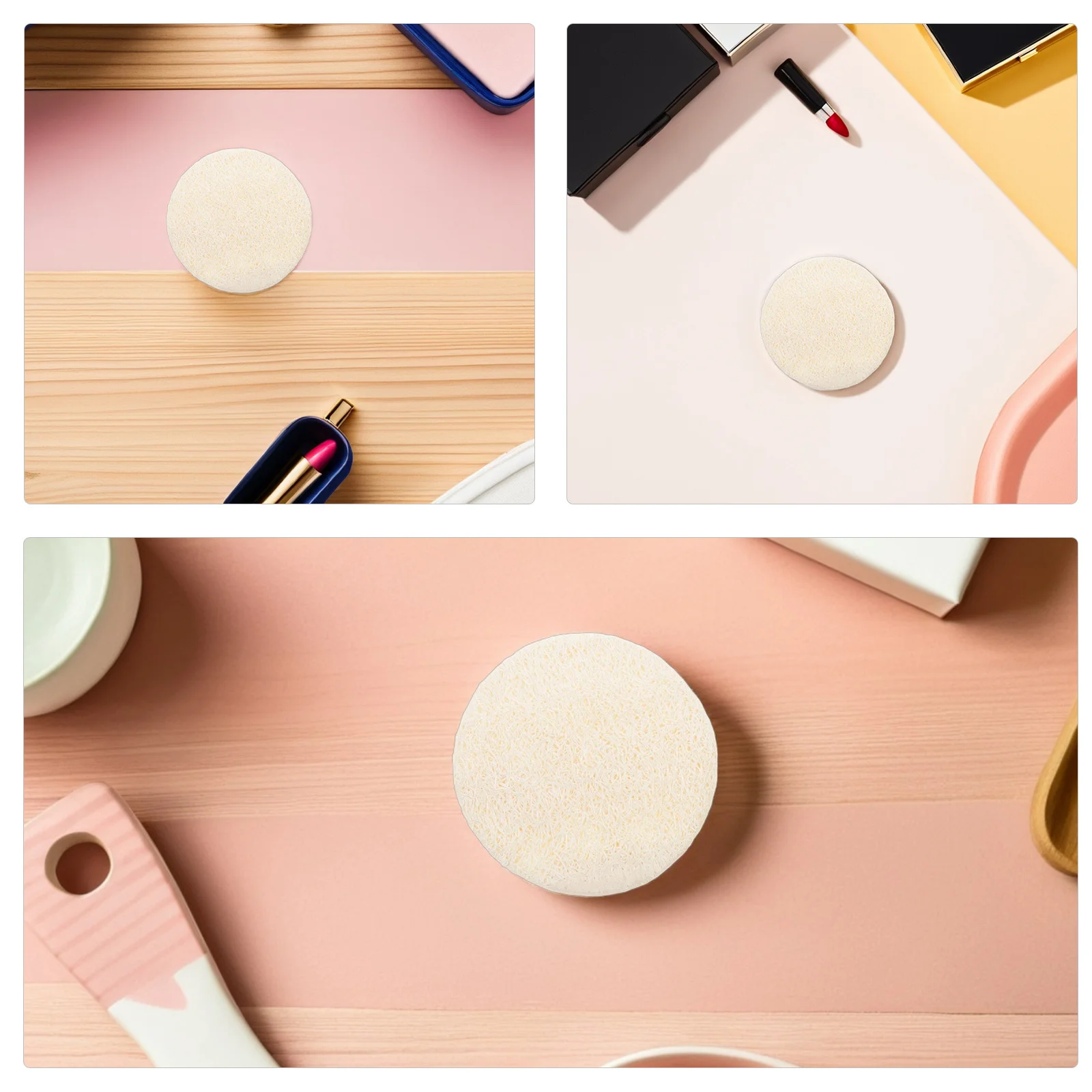 50 قطعة منصات الوجه اللوف الطبيعي 2.2x2.2 بوصة التقشير قماش الوجه للبشرة الحساسة لينة الوجه الغسيل دش قابلة لإعادة الاستخدام #3