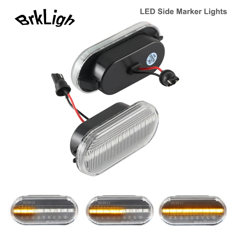 

2x For Skoda Octavia LED Dynamic Side Marker Lights Turn Signal Lamps For VW Passat Golf Caddy Jetta Polo Sharan Car Accessories