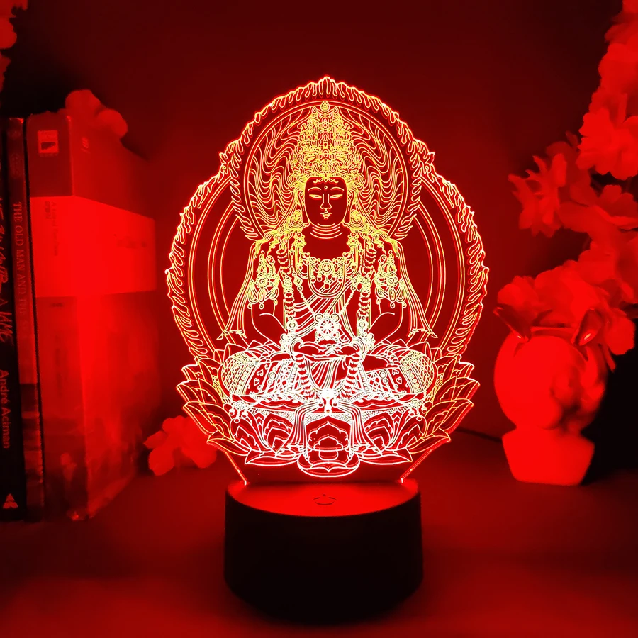 

bodhisattva 3D LED Neon Night Lights Gift for Friend Bedroom Decor nightlights Best Selling Room Decor Avalokiteśvara