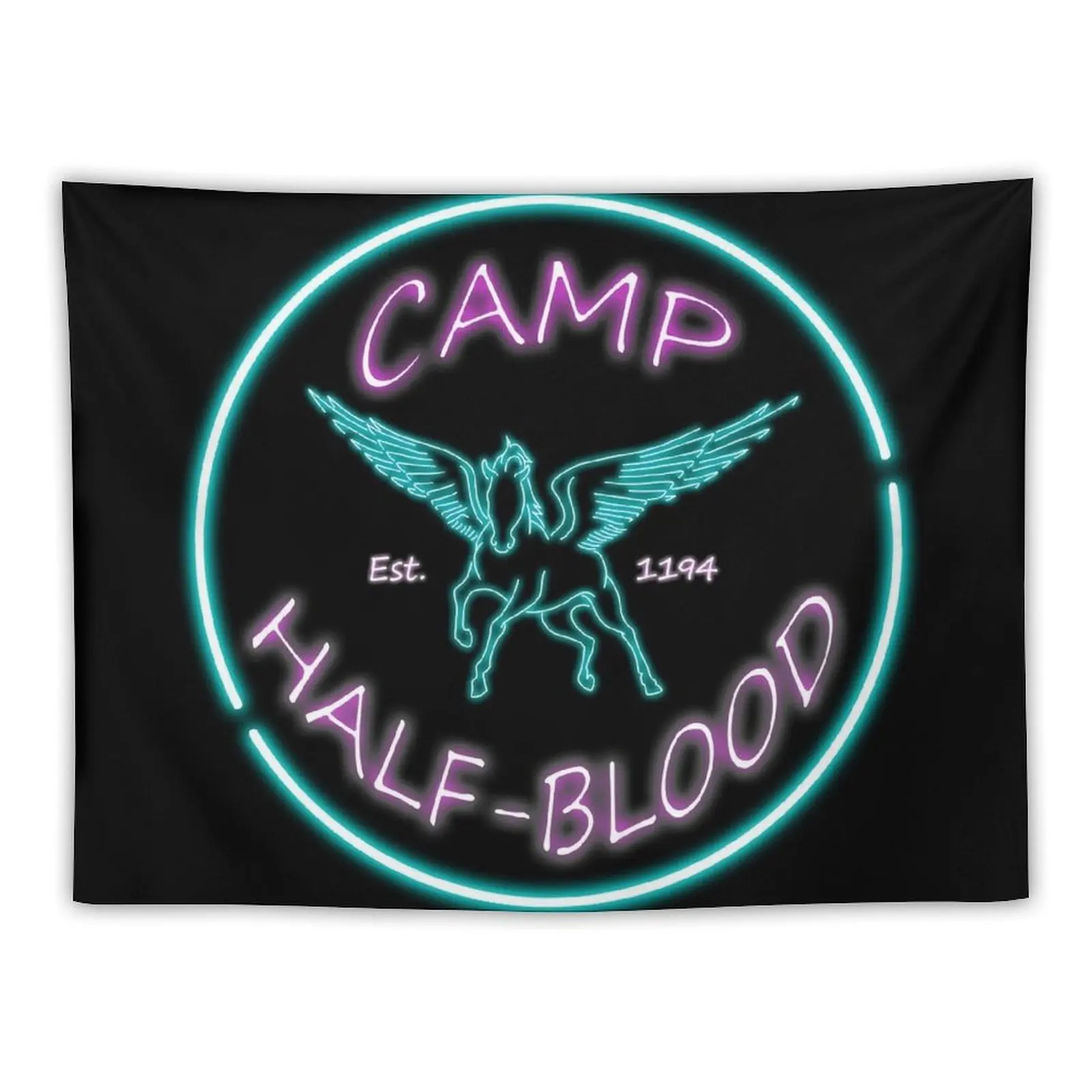 

Camp Half-Blood Neon Tapestry Art Mural Aesthetic Room Decorations Home Decorators Tapestry