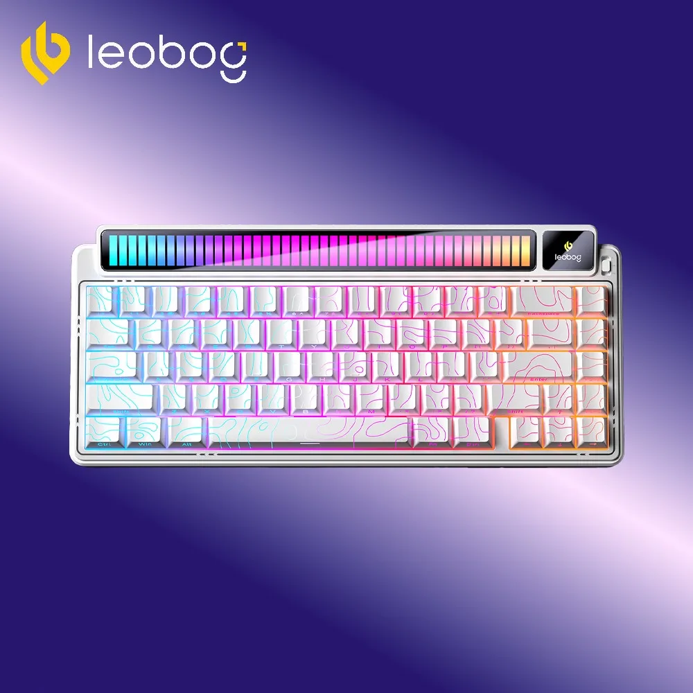 

LEOBOG AMG65 Mechanical Keyboard Tri Mode Hot Swap RGB with Screen Wireless Custom Gasket Office Keyboard Gaming Accessories