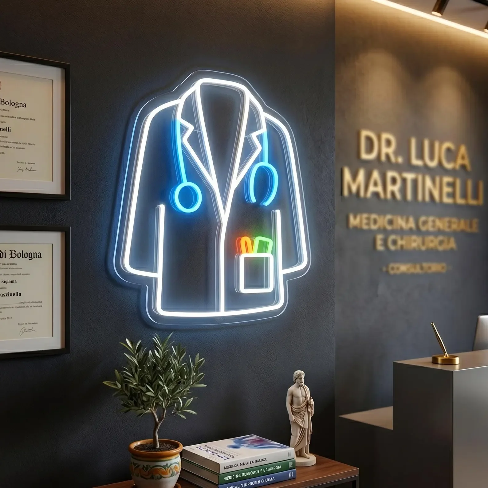 Doctor Lab Coat Neon Sign,Mult - Medical Lab Gifts review and price