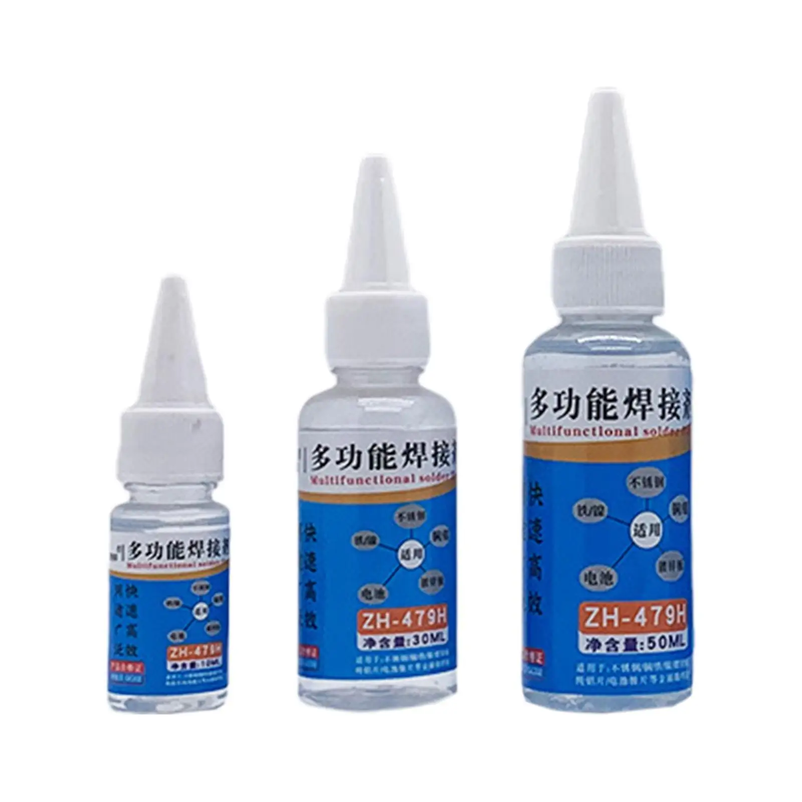 

Soldering Flux Welding Flux Soldering Pasting Bottle Solder Water 10ml 30ml 50ml for Repairing Stainless Steel Galvanized Sheet