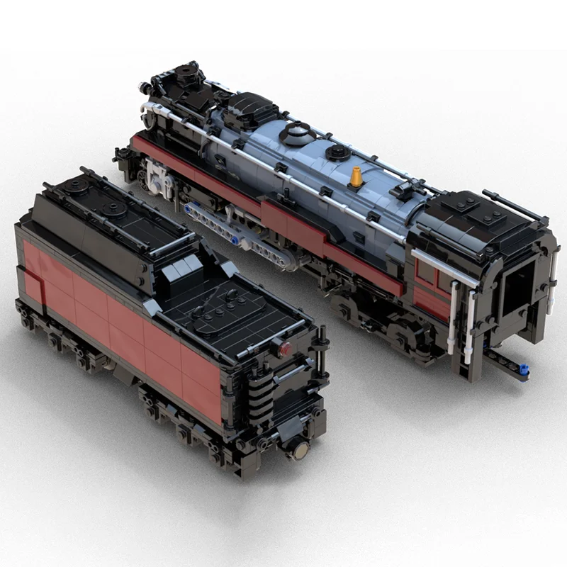 Bloques de construcción Moc 1:48 canadiense Pacífico H1b 4-6-4 bloques tecnológicos de tren ferroviario juego de Navidad juguetes DIY regalos de construcción