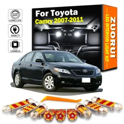 ZUORUI 14Pcs LED Interior Dome Map Trunk Light Sunvisor Bulb Kit For Toyota Camry XV40 2007 2008 2009 2010 2011 Canbus No Error