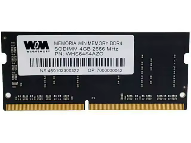 Memória RAM para Notebook 4GB DDR4