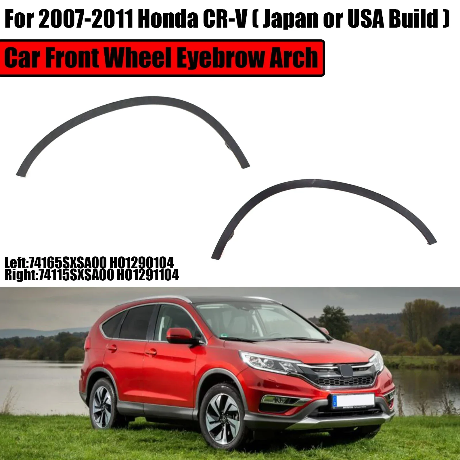 

Для 2007-2011 Honda CR-V, Япония или США, встроенные передние колеса автомобиля, брызговики, накладки на арку, всадное формование, брызговик, АБС