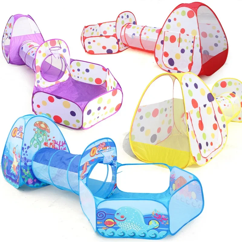 

3In1 Children Ball Pool Baby Ballon Playpen Portable Kid Toy Tents Ball Pit Crawling Tunnel Kid Playground Yard Rooom Pool Gifts