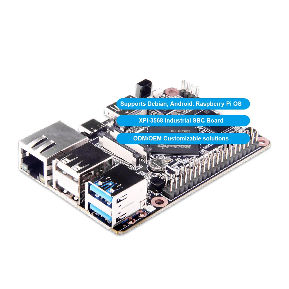 XPI-3568 Industrial SBC Board rockchip rk3568 OS Debian Android Raspberry Pi  motherboard  development boards