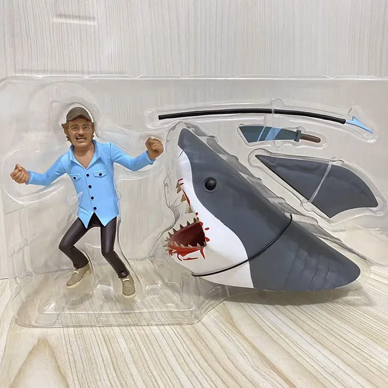 Toony Terrors NECA 03346 Figura JAWS Hooper Figuras de ação Anime PVC modelo móvel boneca ornamento brinquedos presente original para crianças