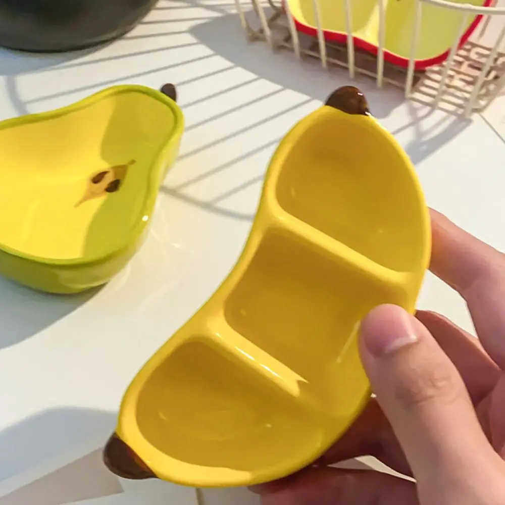 Talheres de cerâmica em forma de fruta prato bonito engraçado tempero prato criativo multifuncional mergulho molho prato salada