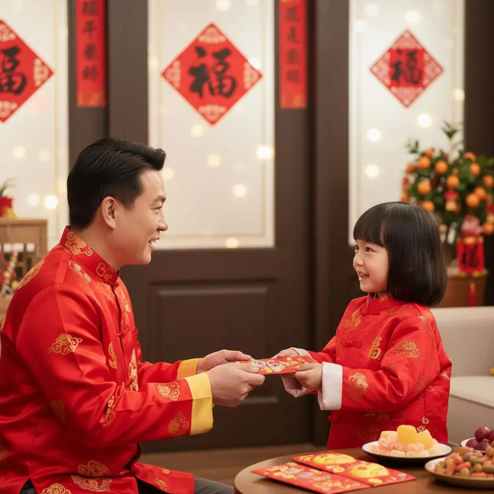 

6Pcs Good Lucky 3D Chinese Red Envelopes Blessing Pattern Traditional Lucky Money Bag New Year Red Packets Spring Festival