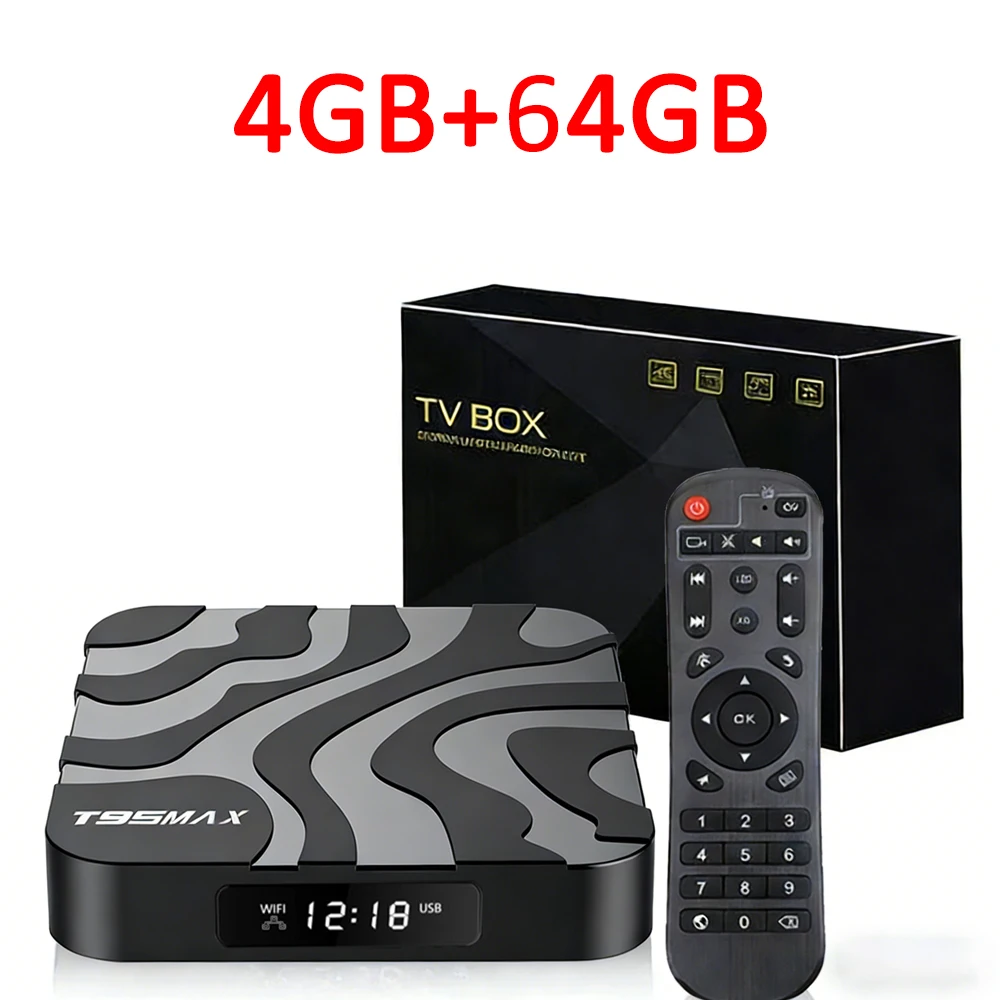 Android 16 T95Max Smart Home Theater TV Box Allwinner H618 Dual Wifi 8GB RAM 256GB ROM BT5.4 Netflix Google 4K 8K HD Set Top Box