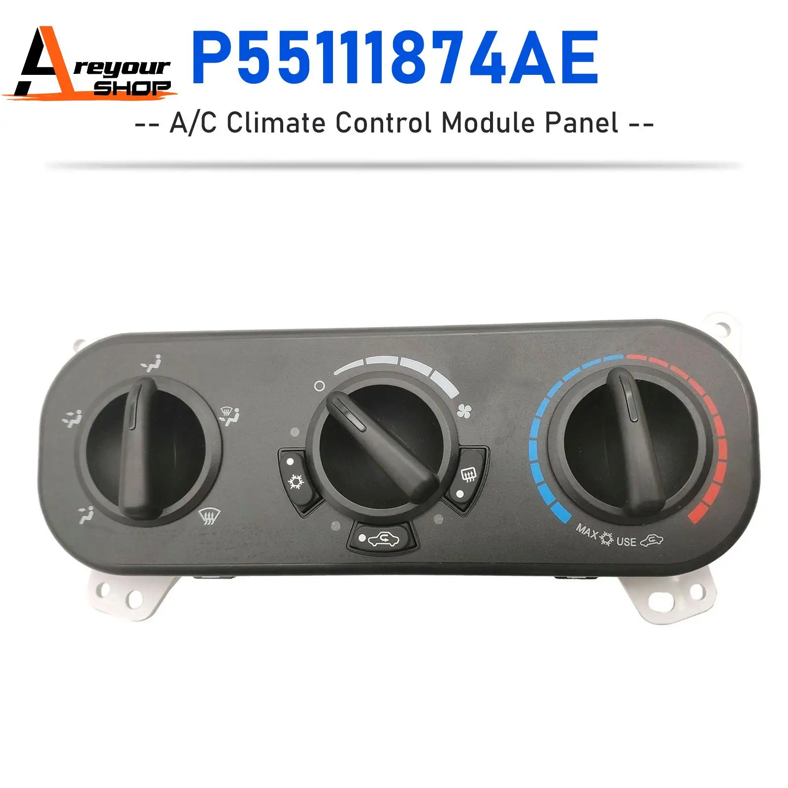 

A/C Climate Control Module Panel for Compass Patriot 2007-2009 P55111874AE