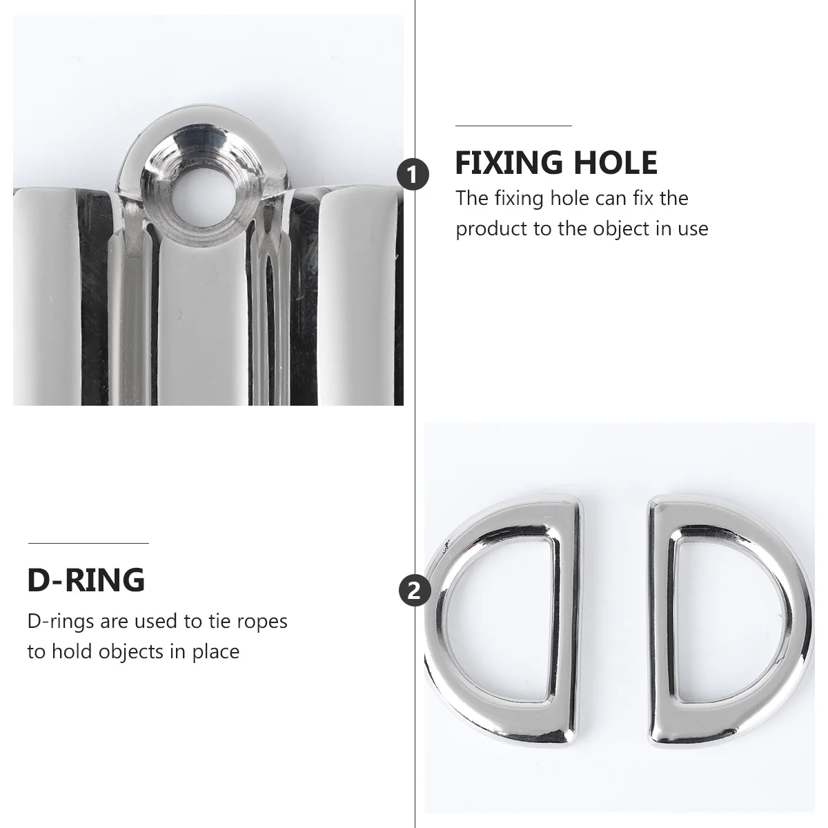 1 قطعة يخت الفولاذ المقاوم للصدأ D-شكل مشبك شركة البناء السلس اليد الشعور يخت D-حلقة الفولاذ المقاوم للصدأ D-شكل مشبك