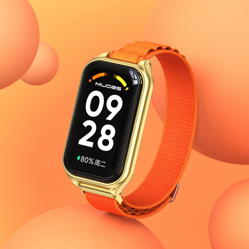 Mi Band 9 Active Strap Nylon Loop Bracelet for Xiaomi Smart Band 9 Active Smart Watch Wrist Belt Accessories