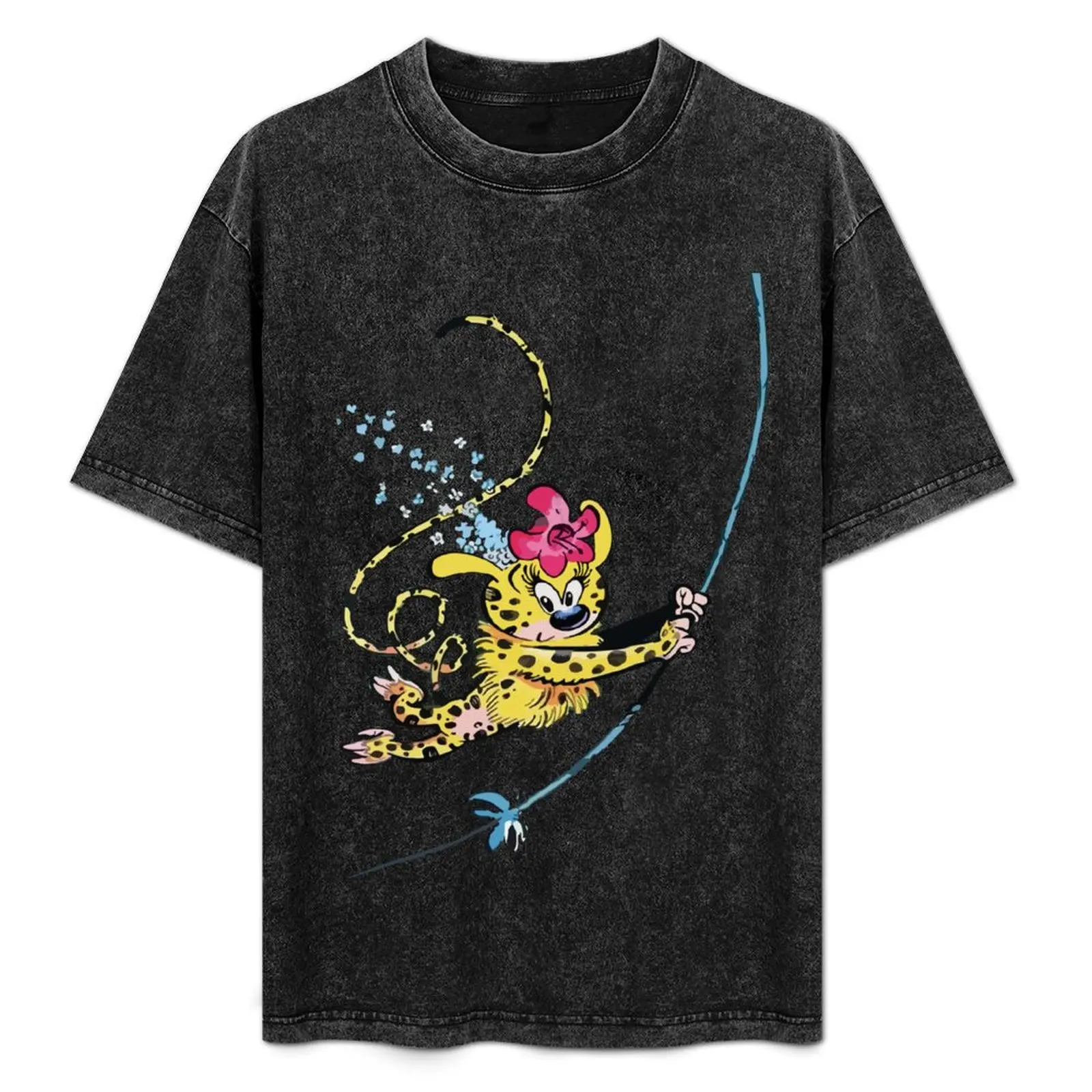 Marsupilami girl in the jungle T-Shirt Large Size Short Sleeve T-Shirt — купить у AliExpress WW