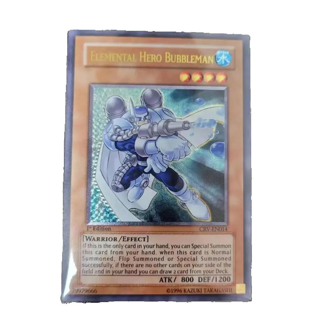 

Yu Gi Oh Ultimate Rare CRV-JP014 Elemental HERO Bubbleman Children's Gift Collection Card Toy Not Original