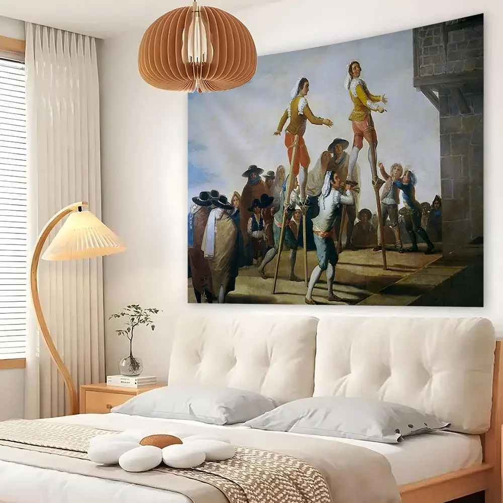 Spain Francisco Goya Art Tapestry Custom Living Bedroom Party Dormitory Interior Wall Bohemian Decoration Attached Clip