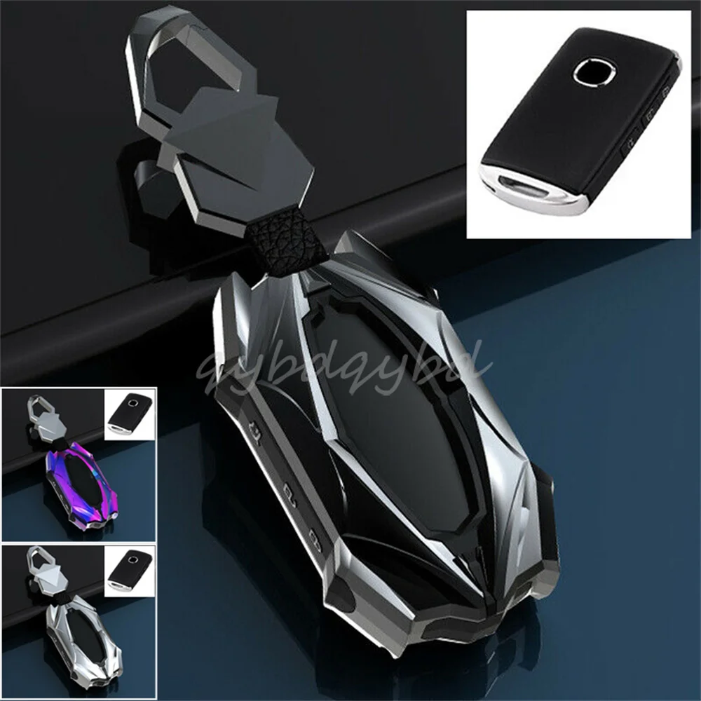 

Zinc Alloy Car Remote Key Fob Cover Case Shell Bag Protector Holder Chain For New Mazda 3 CX-5 CX-30 Accessories Styling