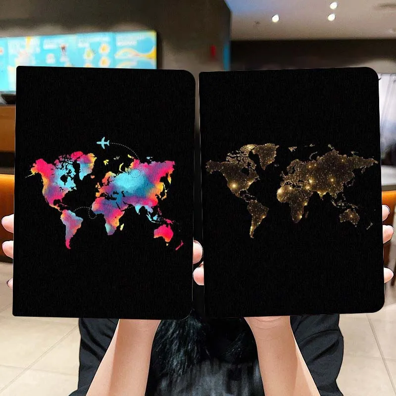 

Colorful World Map Art Gift Tablet Case For Lenovo Xiaoxin Legion Pad Tab Pro GT Y700 Gen4 2 11 P11 M10 K10 3rd Plus Gen