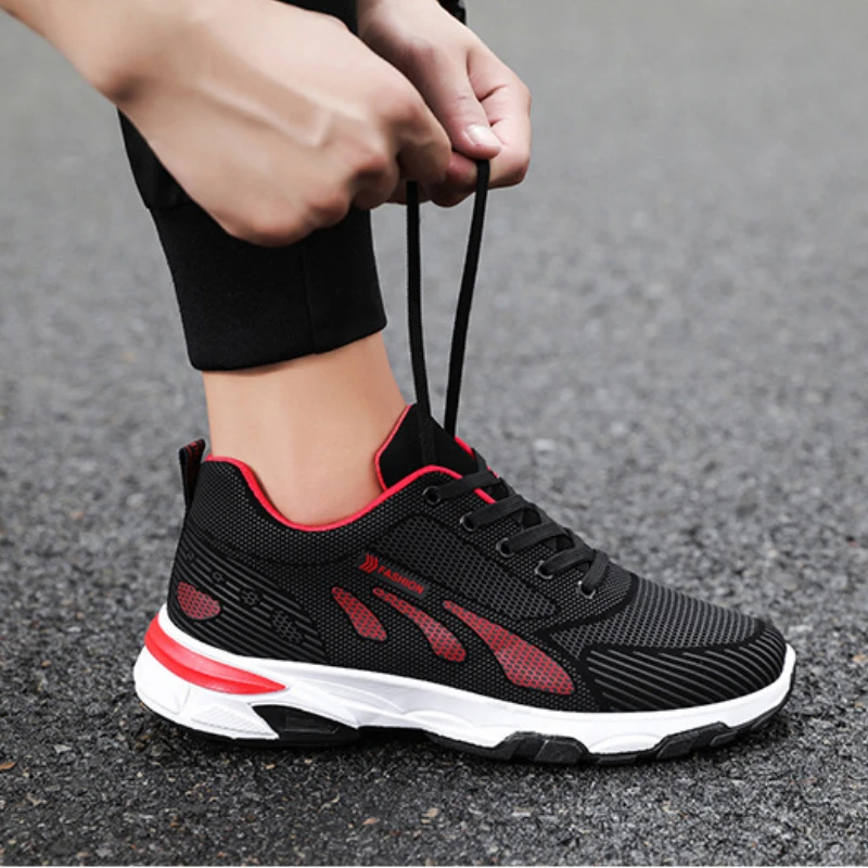 Sneakers Men Light Running Shoes Walking Trainers Breathable Mesh Air Tennis Shoes Outdoor Casual Lace Up Men Sports Shoes