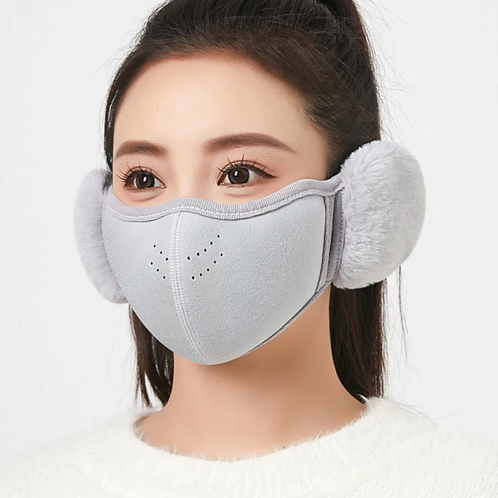 Nieuw winddicht thermisch oorbeschermers masker ademend anti-pollen fleece wintermasker stofdicht wikkelmasker unisex